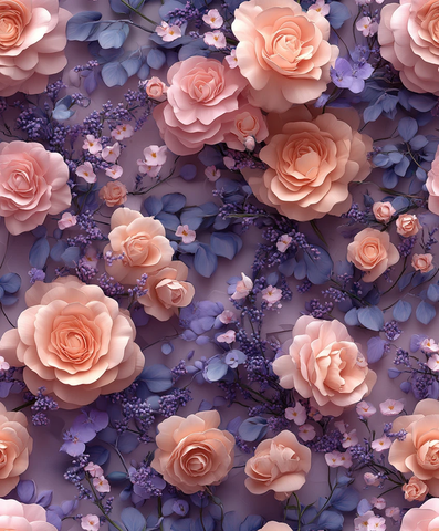 复古玫瑰花纹图案