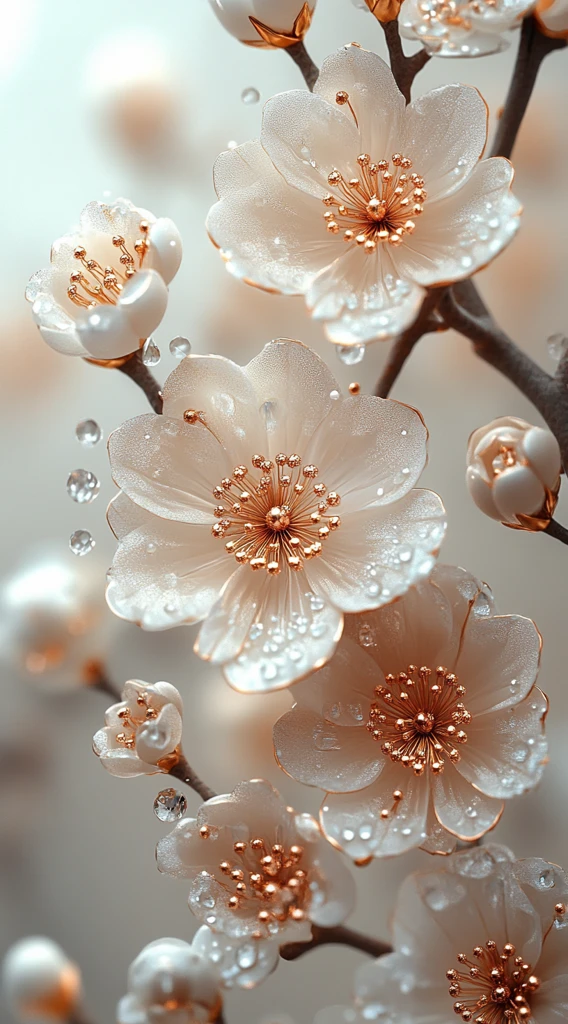 珍珠花卉背景图