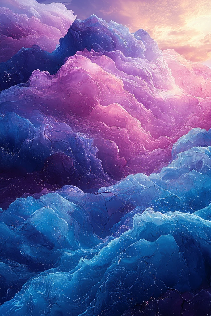 蓝紫色调图形设计