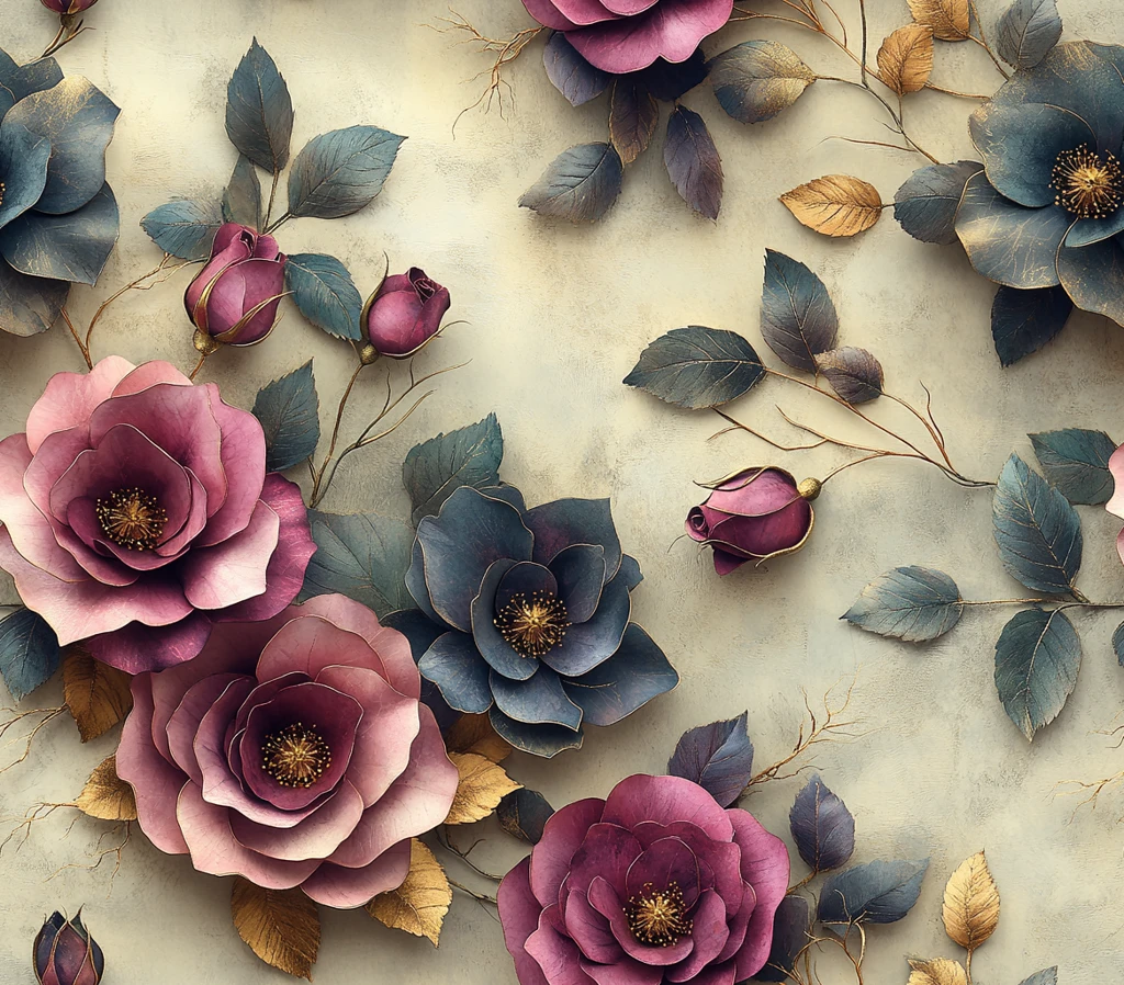 玫瑰花水彩纸艺