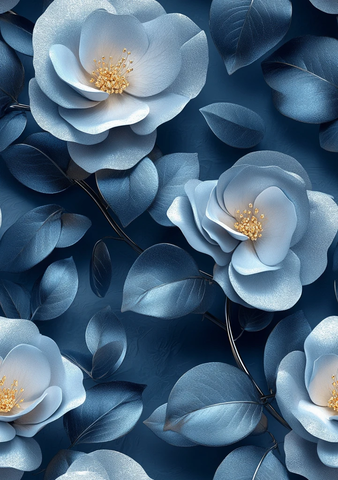 银色玫瑰叶纹纸