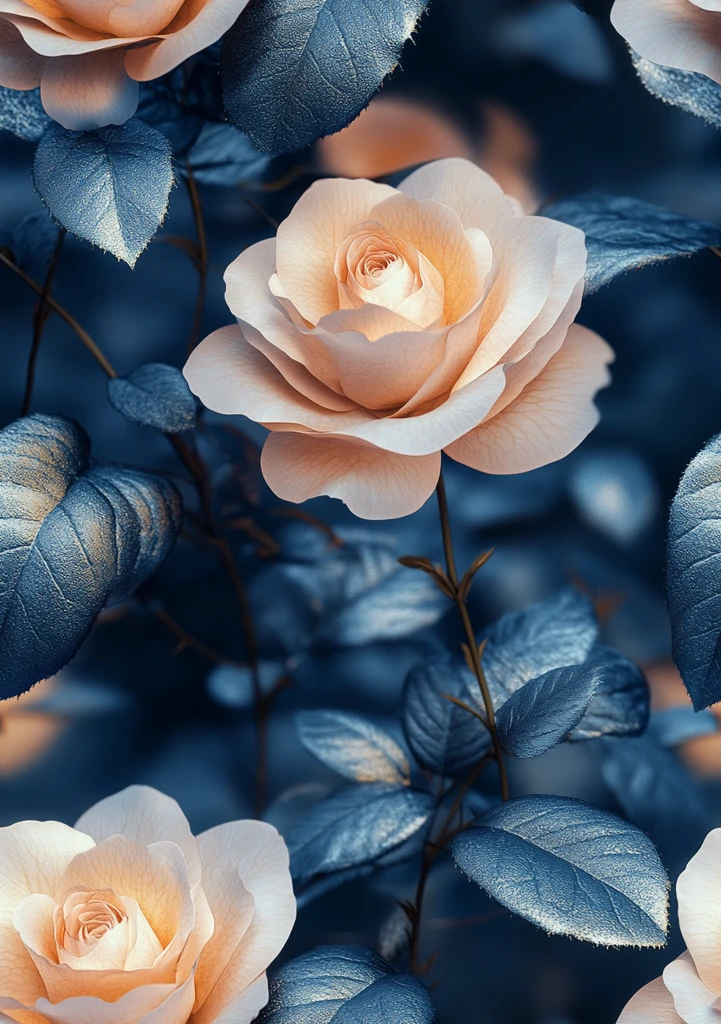 银色玫瑰叶纹纸