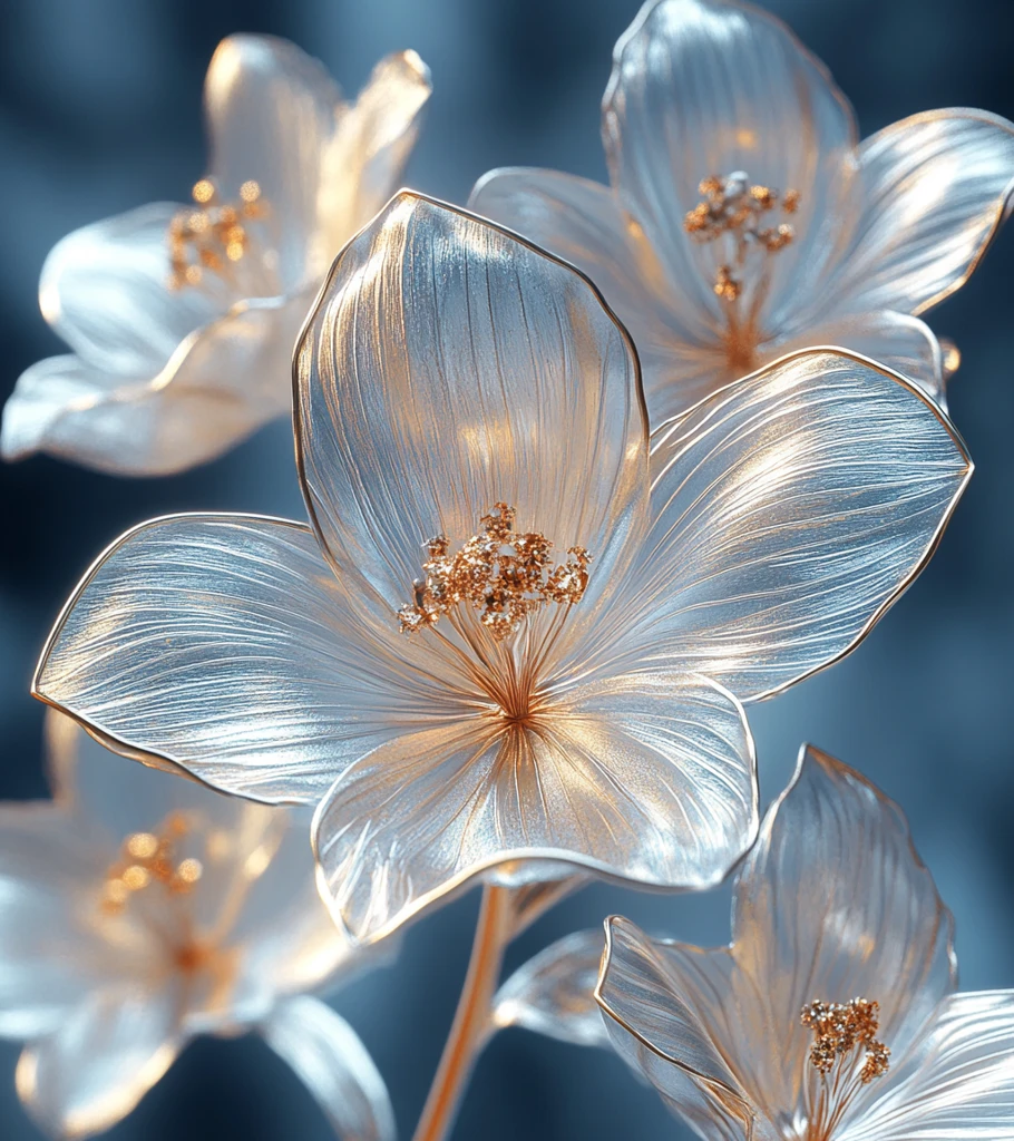 银花银叶银瓣图