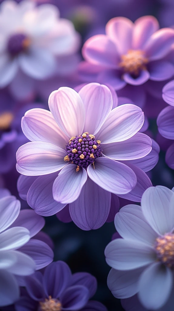 紫色白色大丽花