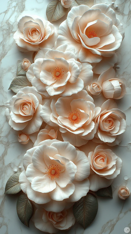 白玫瑰珍珠壁纸