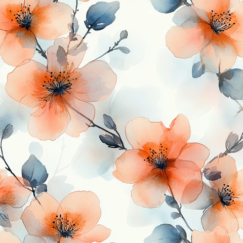 水彩花卉图案