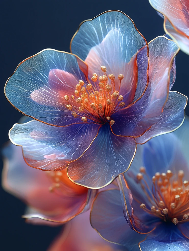 酒精墨水金色花瓣