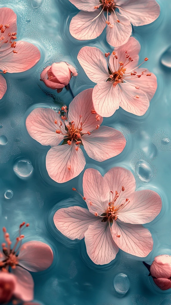 粉色白色小花树脂