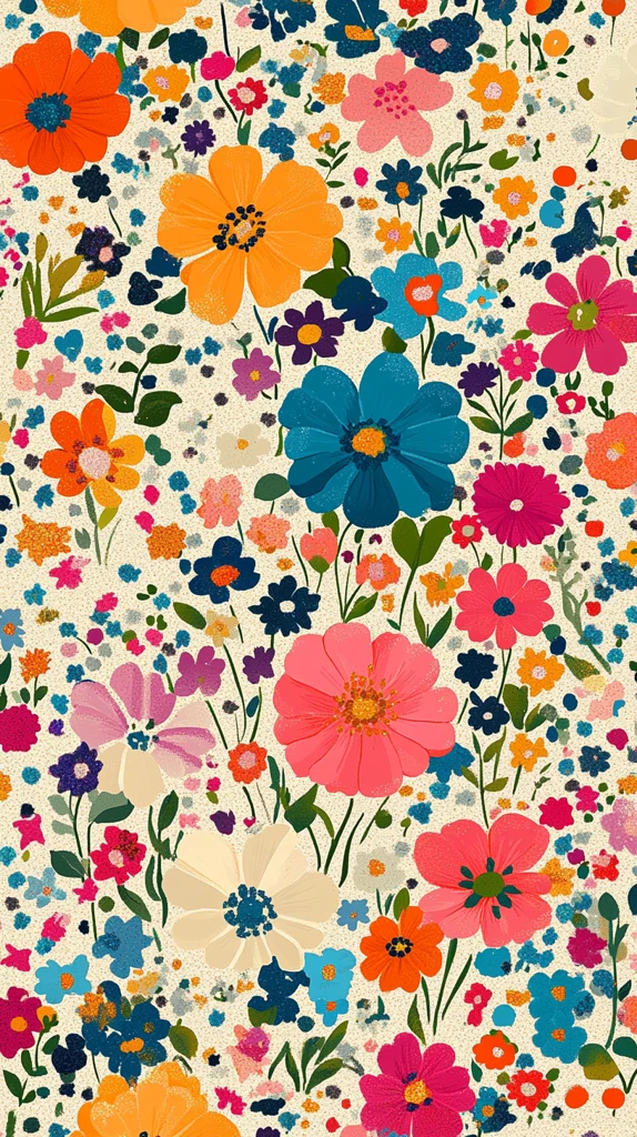 亮色亮片花朵图案