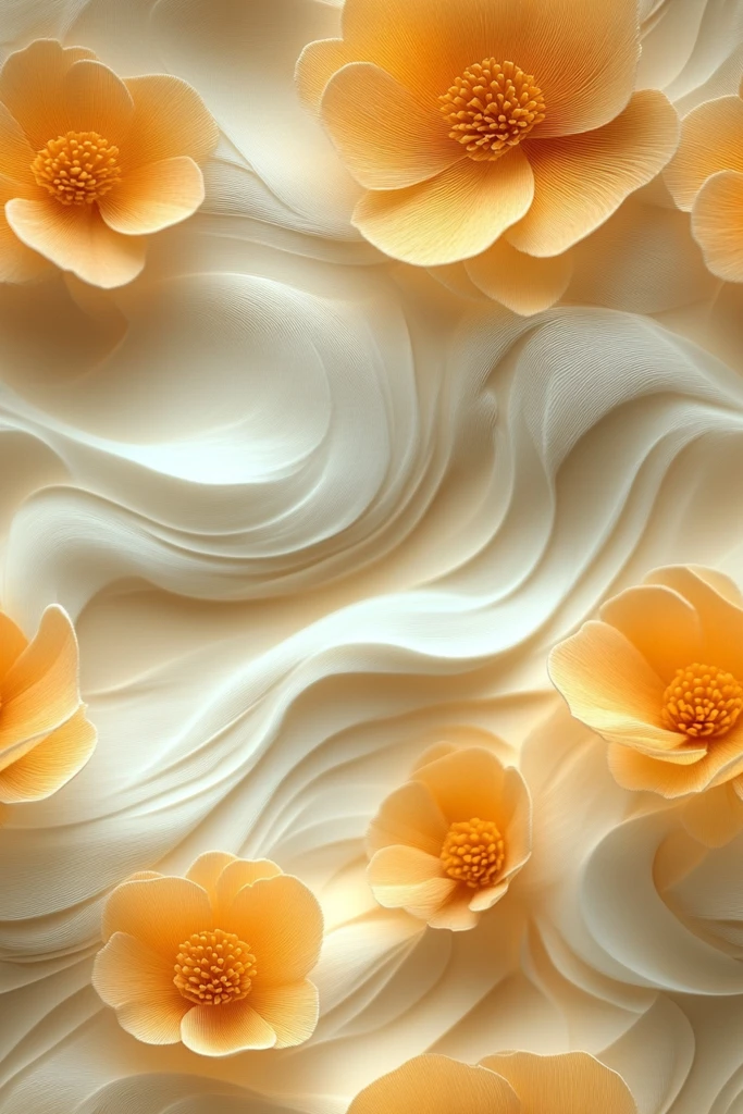 黄色花朵玻璃图案