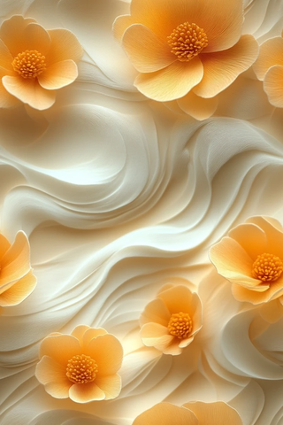 黄色花朵玻璃图案