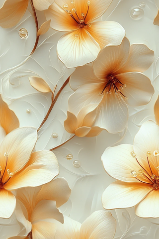 黄色花朵玻璃图案