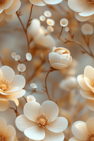 黄色花朵玻璃图案