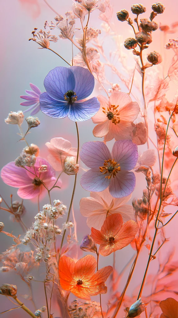 野花金箔层叠设计