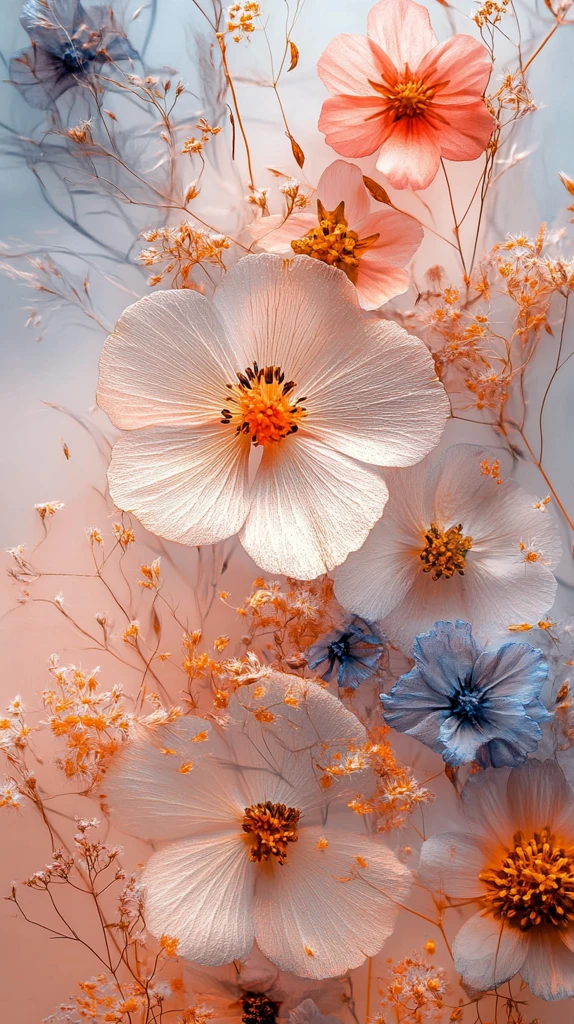 野花金箔层叠设计