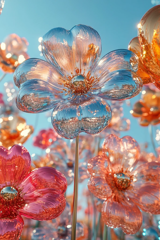 金属花朵与星辰