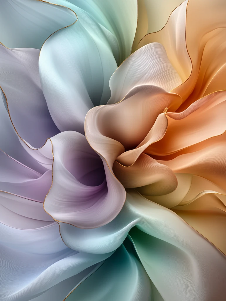 渐变彩虹花朵图案