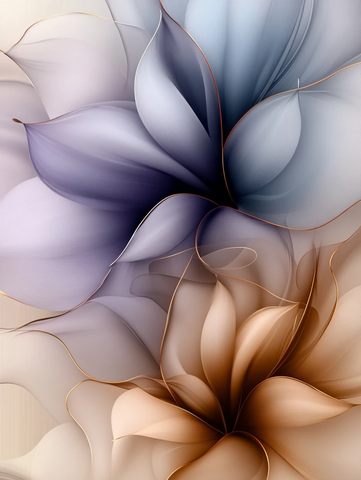 渐变彩虹花朵图案