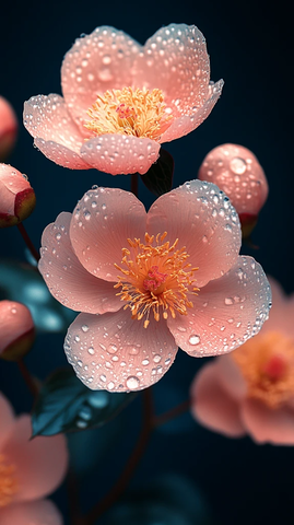 牡丹簇拥盛开图