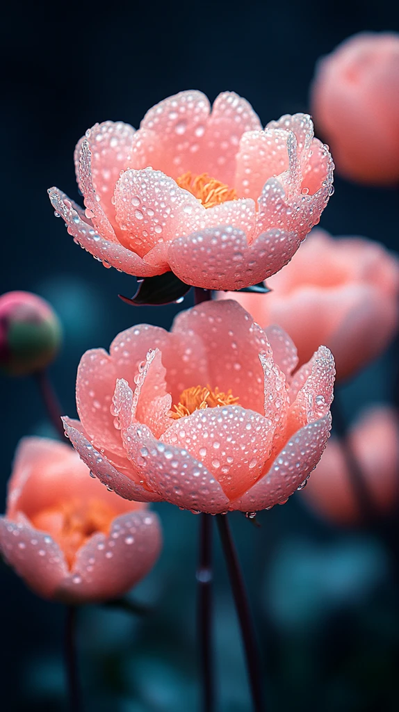 牡丹簇拥盛开图