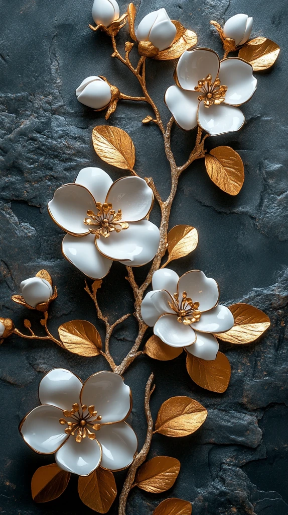 白金石花纹边框