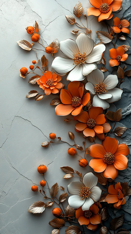 白金石花纹边框