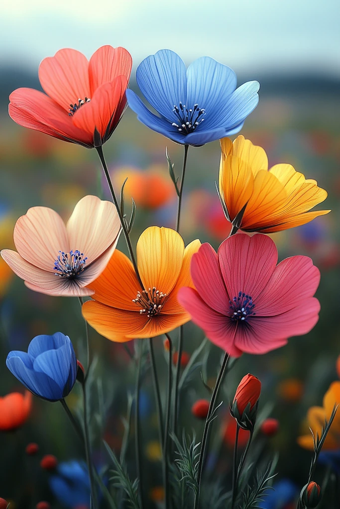 鲜花立体图案设计