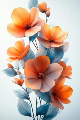 鲜花立体图案设计