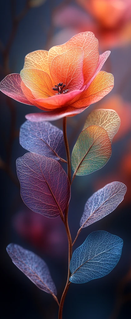 彩虹蕾丝花朵图