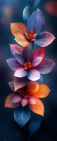 彩虹蕾丝花朵图