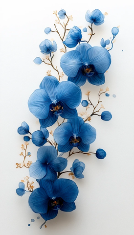 蓝莲花婚礼请柬框