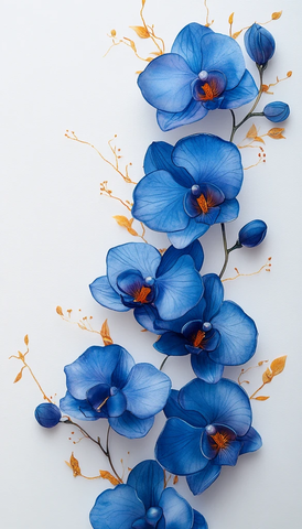 蓝莲花婚礼请柬框