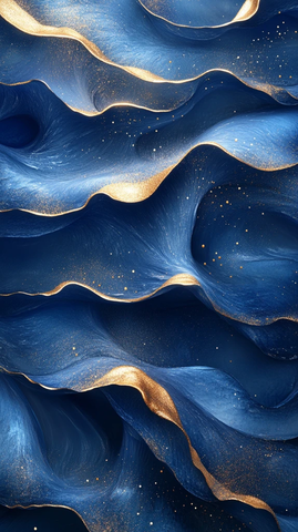 蓝金水波纹