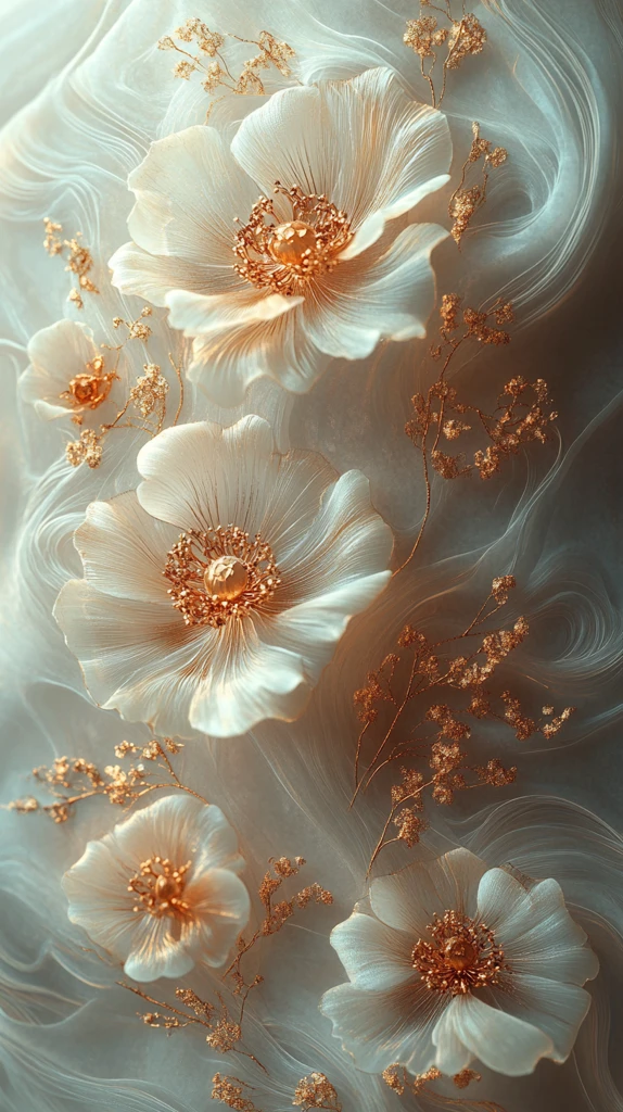 灰白渐变金纹背景