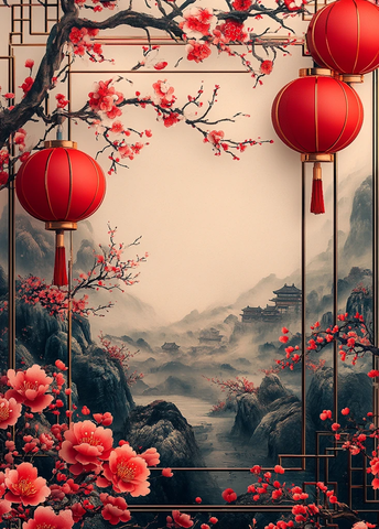 兔年扑克牌框设计