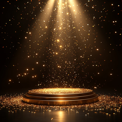 金色颁奖台