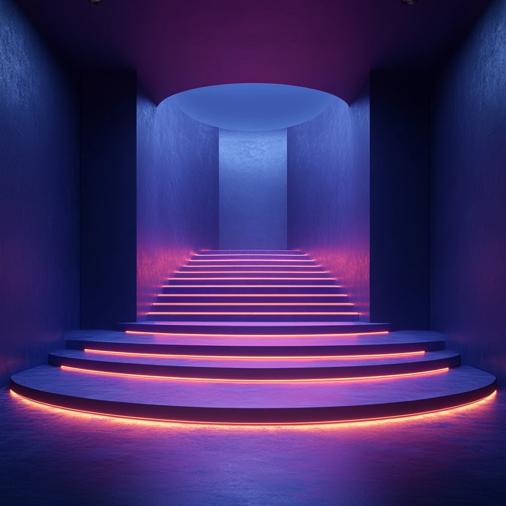 蓝紫色调讲台