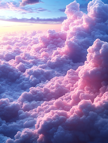 粉色天空云彩边缘