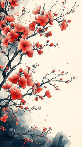 中式花卉边框设计