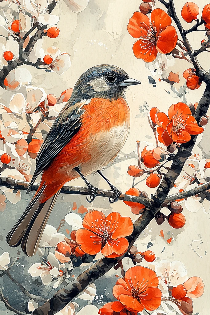 国潮白边框纹样