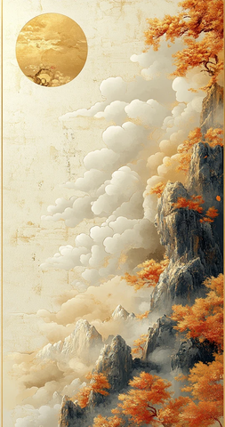 云纹金边空白页