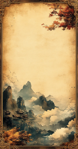 云纹金边空白页