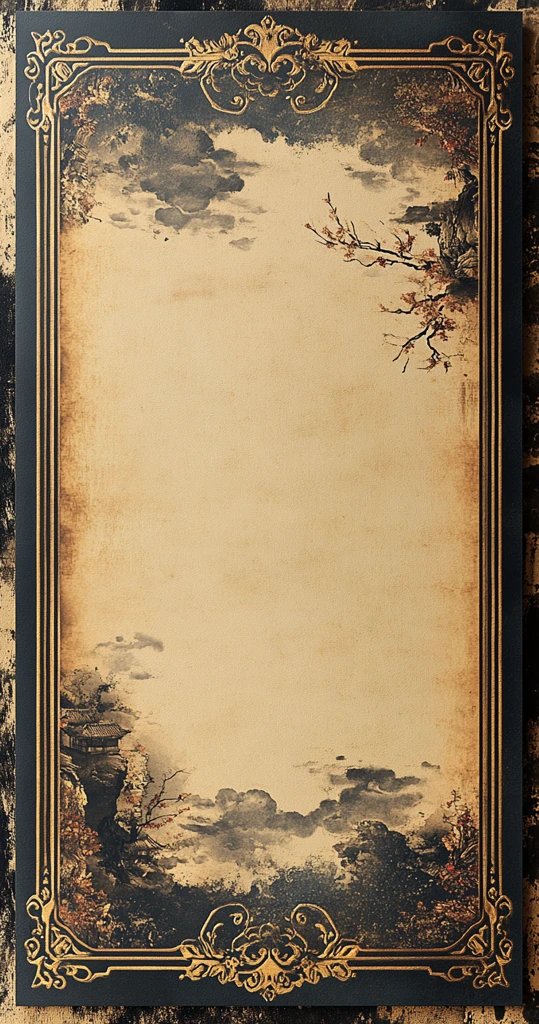 云纹金边空白页