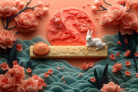 中秋月饼与兔