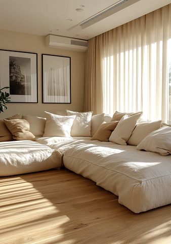 浅橡木地板客厅沙发