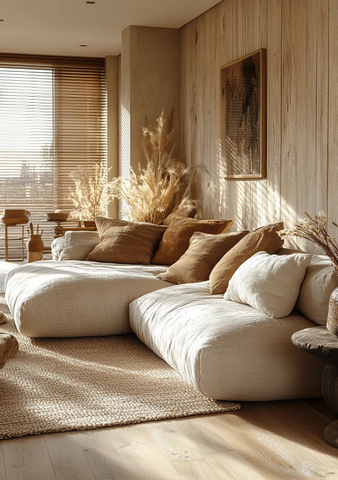 浅橡木地板客厅沙发