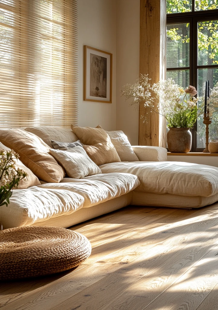 浅橡木地板客厅沙发