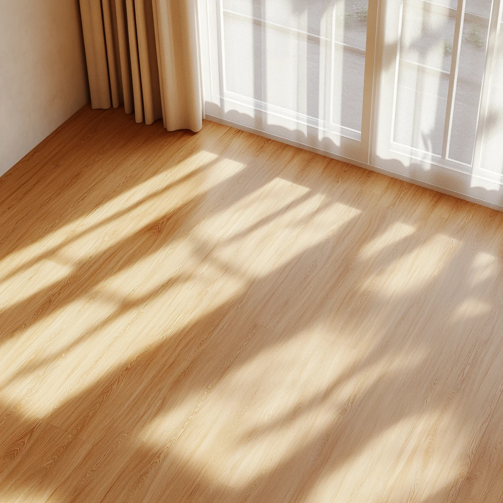 木地板阳光窗边