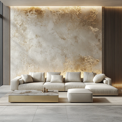 浅米白金色墙面