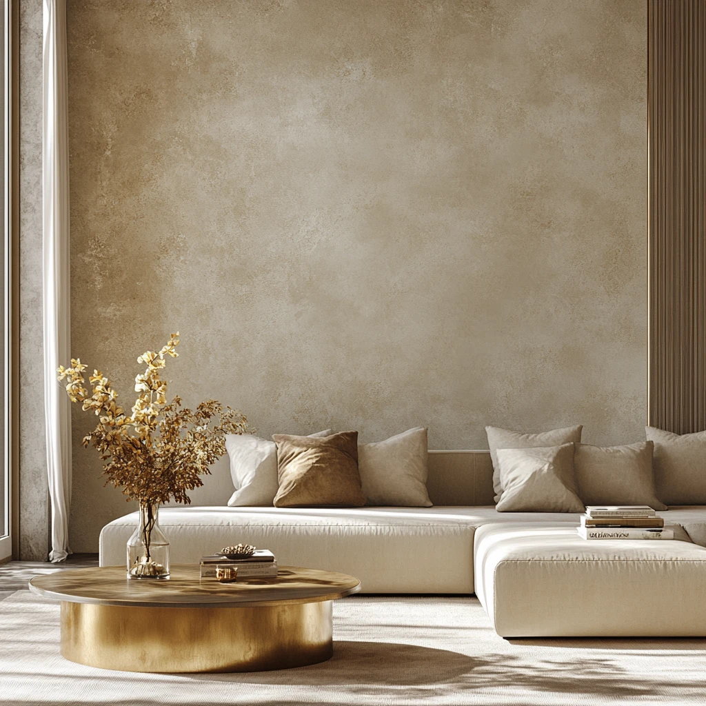 浅米白金色墙面